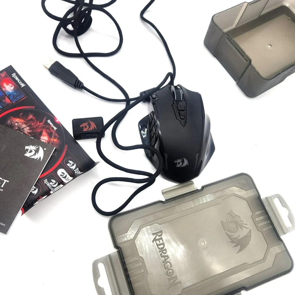 Redragon‎ M908 RGB Wired MMO Gaming Mouse 12400DPI 12-Button Macro USB PC